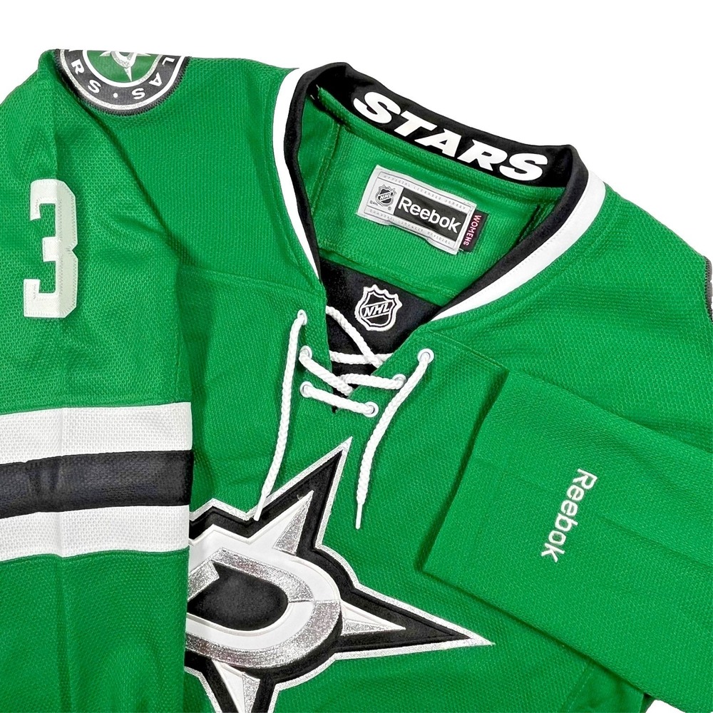 Reebok Dallas Stars NHL Jersey Women's M John Green Klingberg 3 Hockey Fan Gear